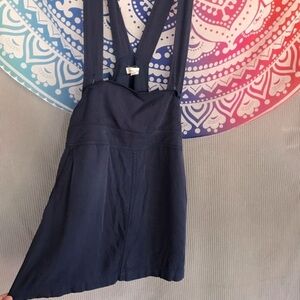 URBAN OUTFITTERS pinafore navy blue romper dress overalls